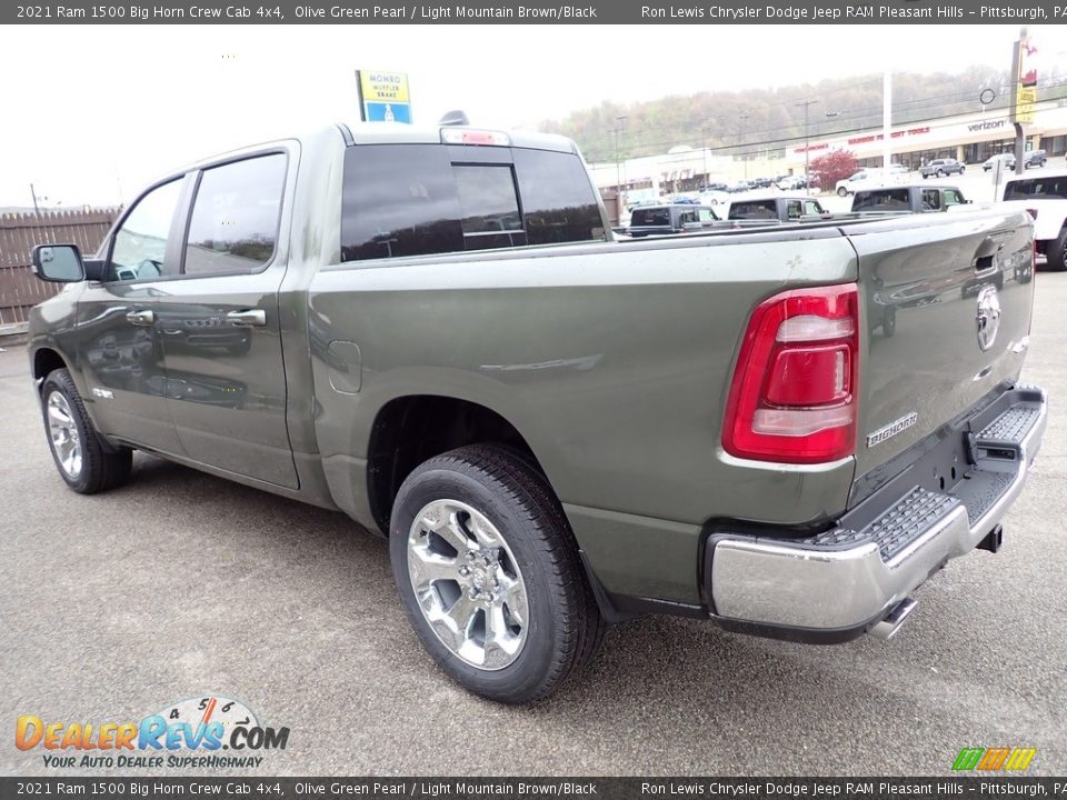 2021 Ram 1500 Big Horn Crew Cab 4x4 Olive Green Pearl / Light Mountain Brown/Black Photo #3