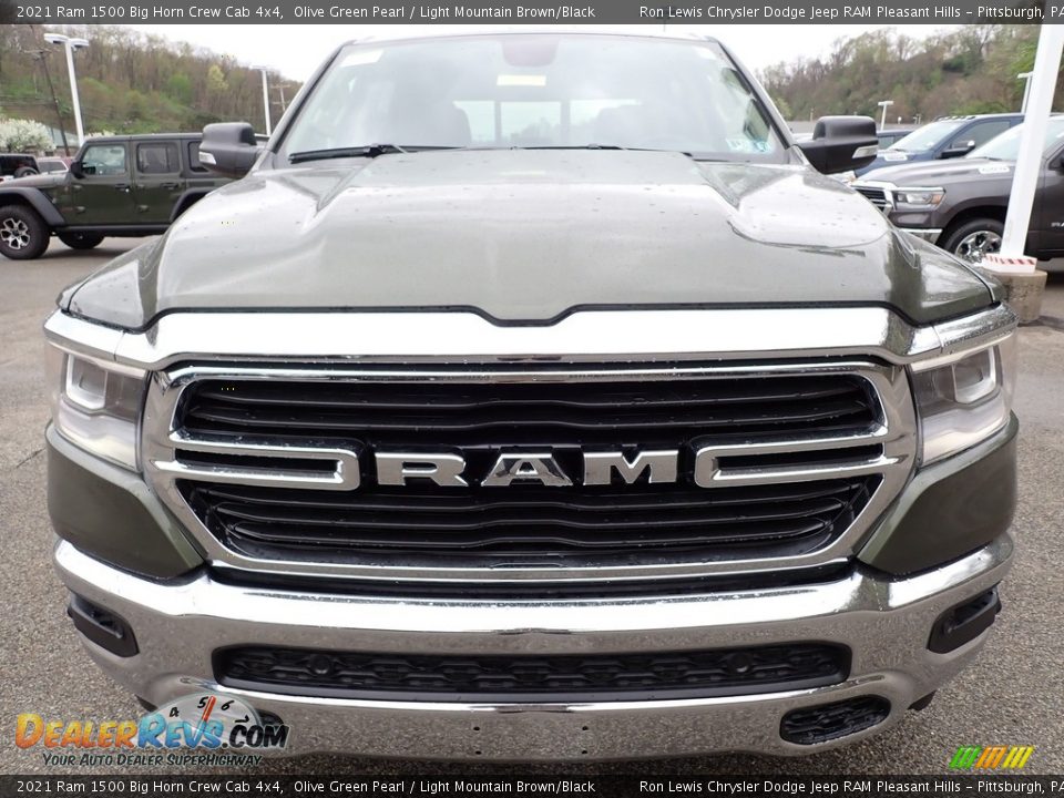 2021 Ram 1500 Big Horn Crew Cab 4x4 Olive Green Pearl / Light Mountain Brown/Black Photo #8