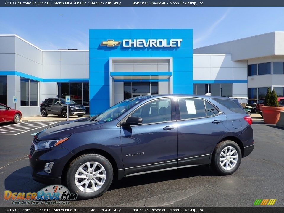 2018 Chevrolet Equinox LS Storm Blue Metallic / Medium Ash Gray Photo #1