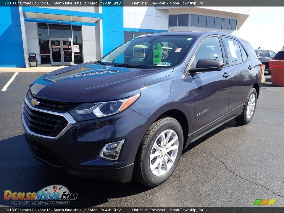 2018 Chevrolet Equinox LS Storm Blue Metallic / Medium Ash Gray Photo #2