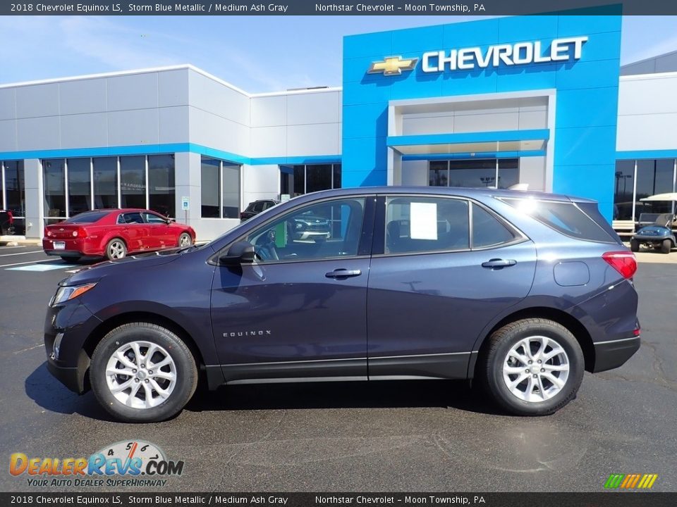 2018 Chevrolet Equinox LS Storm Blue Metallic / Medium Ash Gray Photo #3