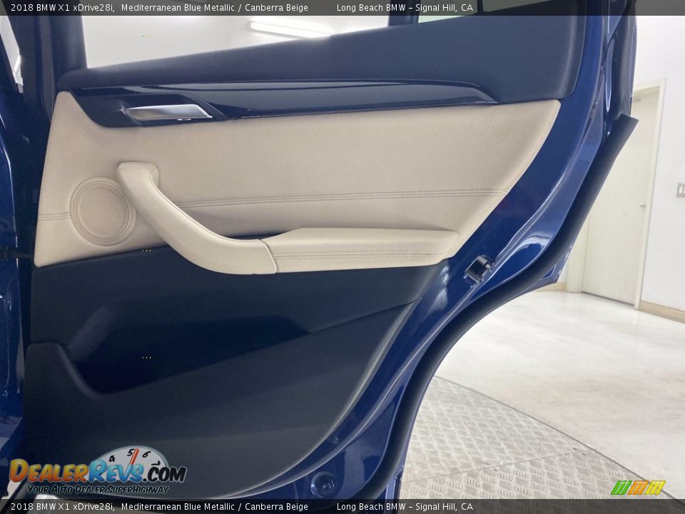 2018 BMW X1 xDrive28i Mediterranean Blue Metallic / Canberra Beige Photo #35