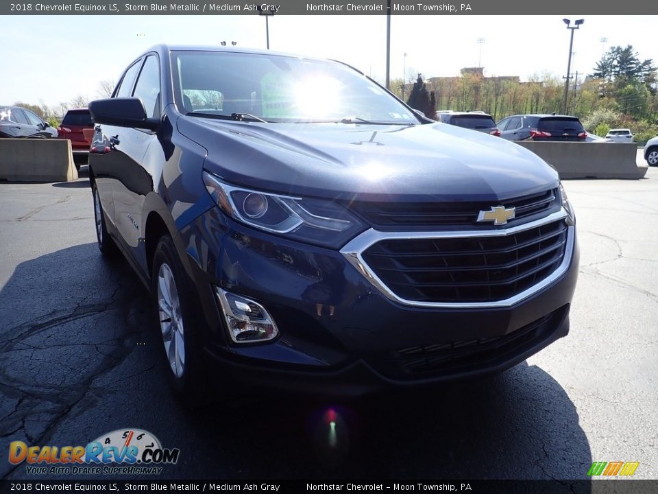 2018 Chevrolet Equinox LS Storm Blue Metallic / Medium Ash Gray Photo #12