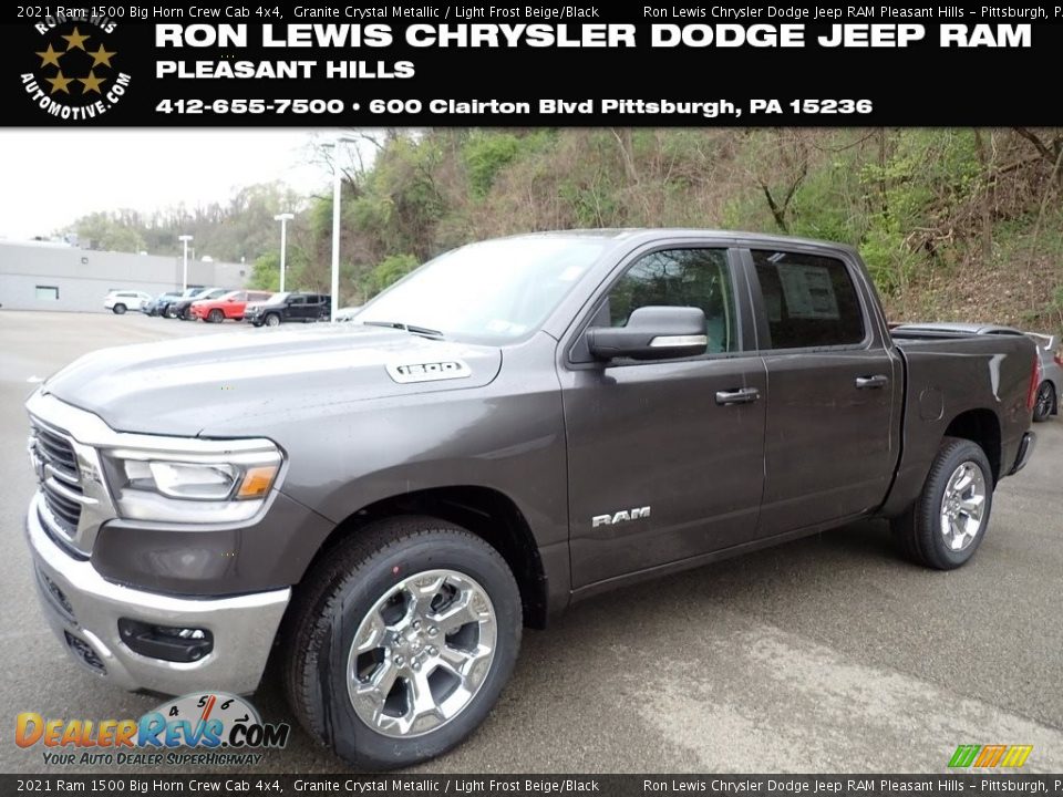 2021 Ram 1500 Big Horn Crew Cab 4x4 Granite Crystal Metallic / Light Frost Beige/Black Photo #1