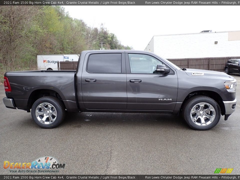 2021 Ram 1500 Big Horn Crew Cab 4x4 Granite Crystal Metallic / Light Frost Beige/Black Photo #6