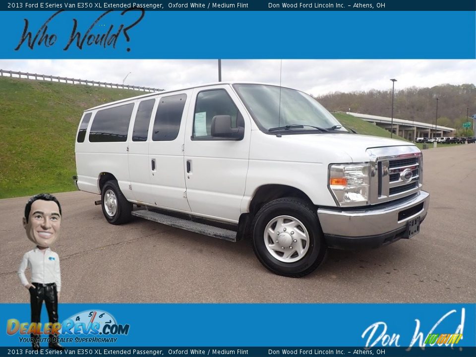 2013 Ford E Series Van E350 XL Extended Passenger Oxford White / Medium Flint Photo #1