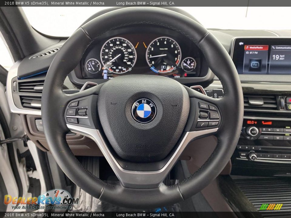 2018 BMW X5 sDrive35i Mineral White Metallic / Mocha Photo #18