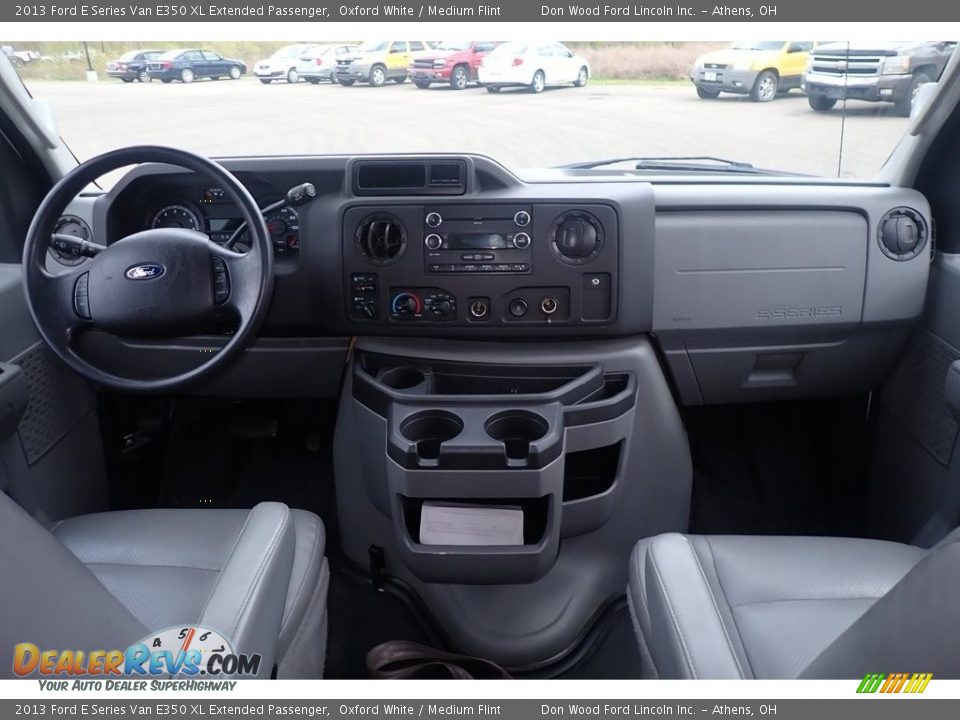 2013 Ford E Series Van E350 XL Extended Passenger Oxford White / Medium Flint Photo #25