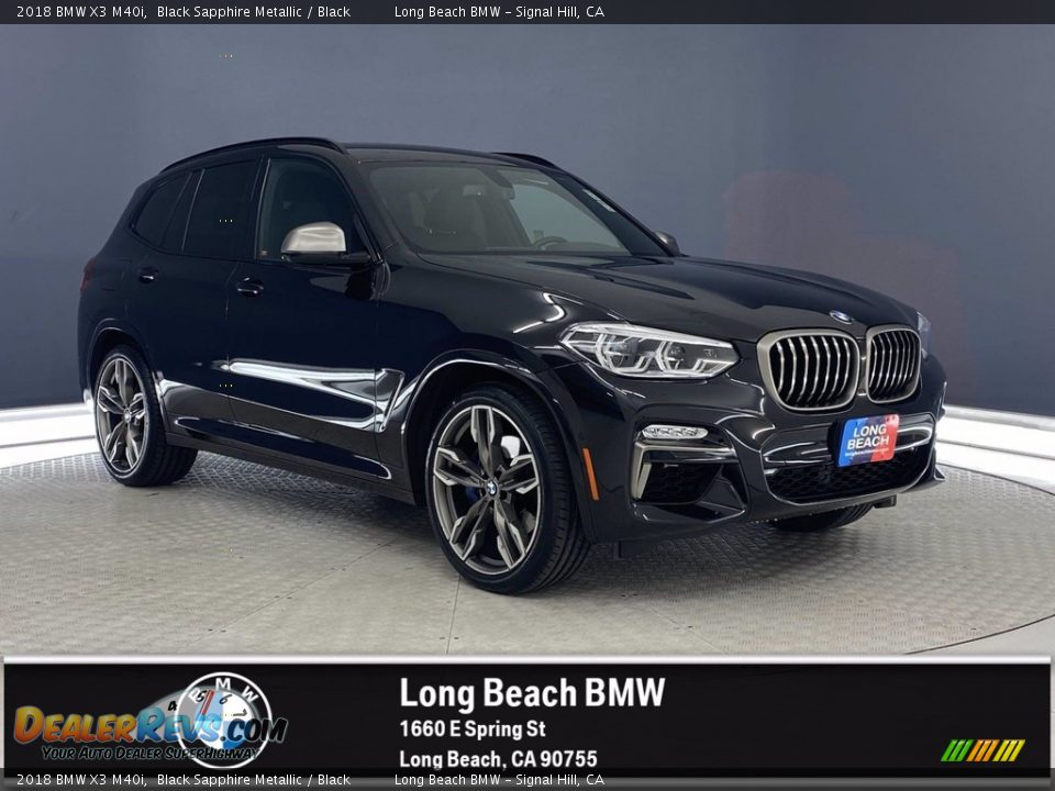 2018 BMW X3 M40i Black Sapphire Metallic / Black Photo #1