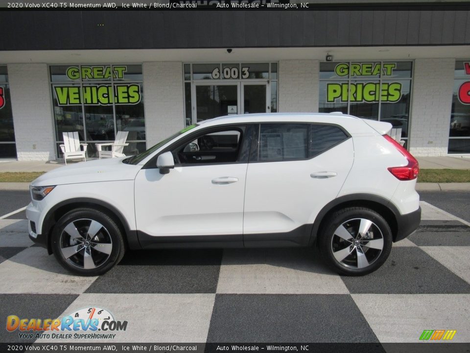 2020 Volvo XC40 T5 Momentum AWD Ice White / Blond/Charcoal Photo #1