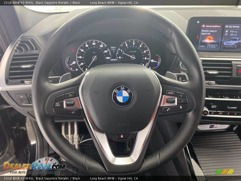 2018 BMW X3 M40i Black Sapphire Metallic / Black Photo #19