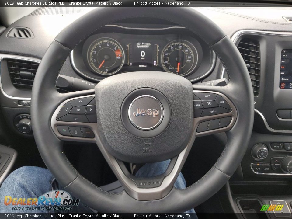 2019 Jeep Cherokee Latitude Plus Granite Crystal Metallic / Black Photo #14