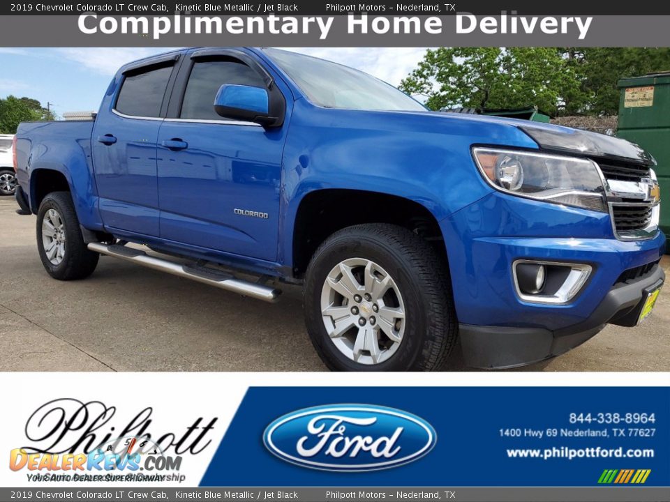 2019 Chevrolet Colorado LT Crew Cab Kinetic Blue Metallic / Jet Black Photo #1