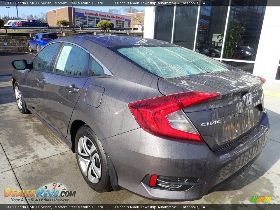 2018 Honda Civic LX Sedan Modern Steel Metallic / Black Photo #2