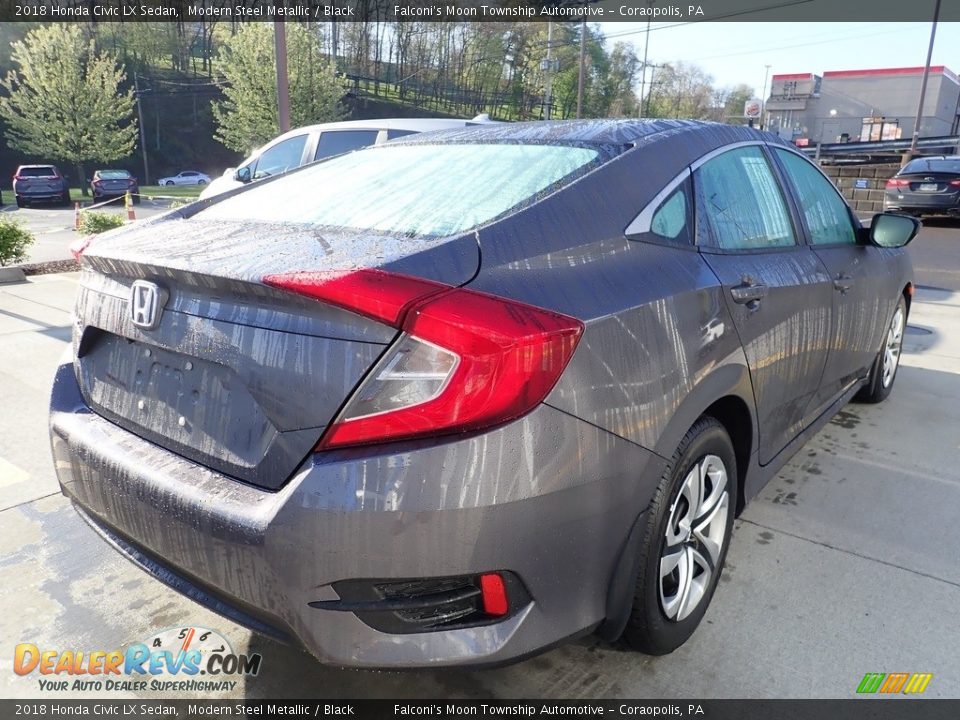 2018 Honda Civic LX Sedan Modern Steel Metallic / Black Photo #4