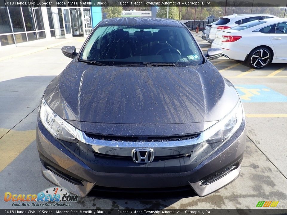 2018 Honda Civic LX Sedan Modern Steel Metallic / Black Photo #6