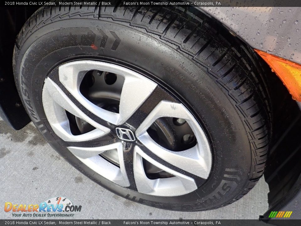 2018 Honda Civic LX Sedan Modern Steel Metallic / Black Photo #8