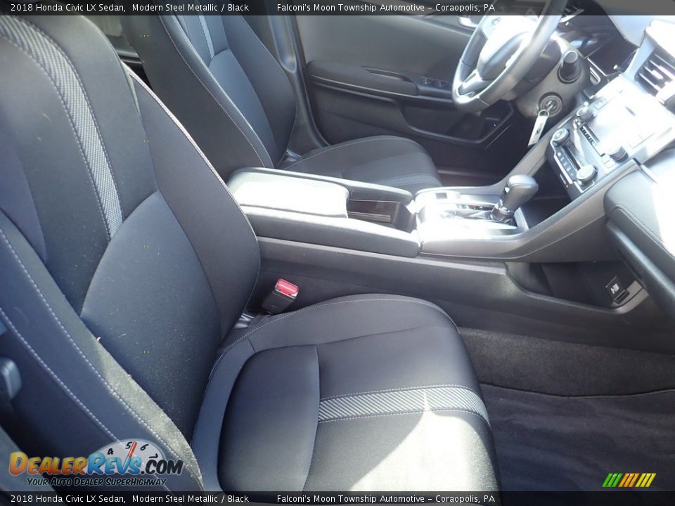 2018 Honda Civic LX Sedan Modern Steel Metallic / Black Photo #9