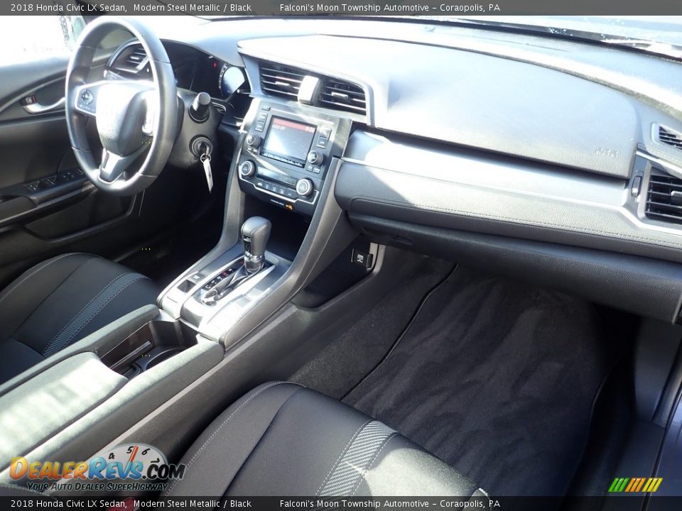2018 Honda Civic LX Sedan Modern Steel Metallic / Black Photo #10