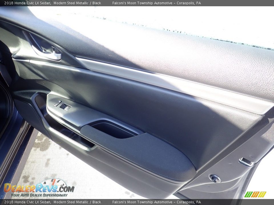 2018 Honda Civic LX Sedan Modern Steel Metallic / Black Photo #11