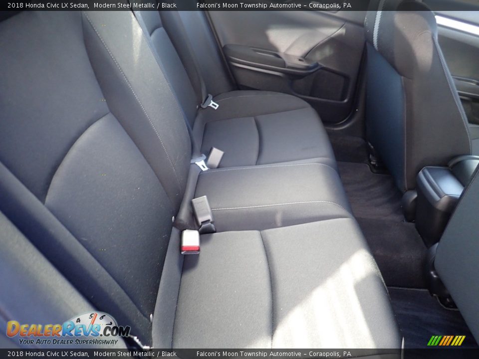 2018 Honda Civic LX Sedan Modern Steel Metallic / Black Photo #12