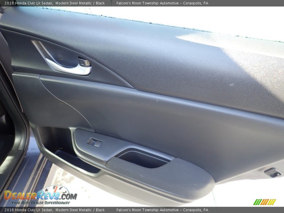 2018 Honda Civic LX Sedan Modern Steel Metallic / Black Photo #13