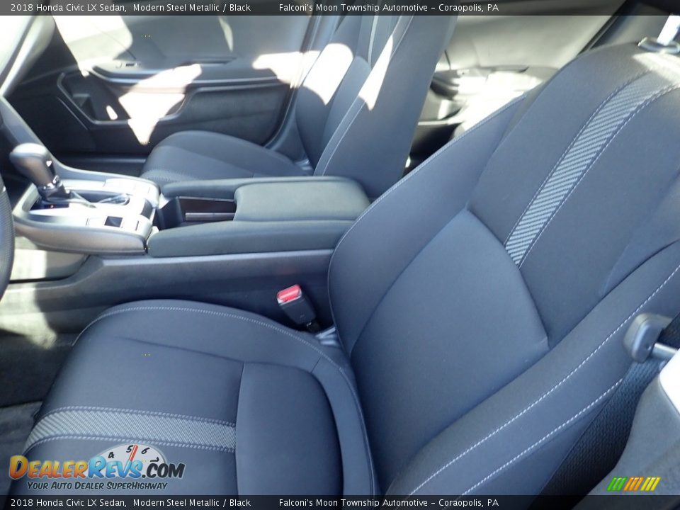 2018 Honda Civic LX Sedan Modern Steel Metallic / Black Photo #14