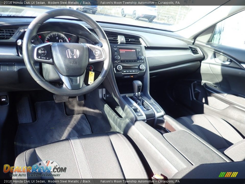 2018 Honda Civic LX Sedan Modern Steel Metallic / Black Photo #16