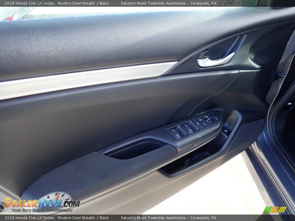 2018 Honda Civic LX Sedan Modern Steel Metallic / Black Photo #19