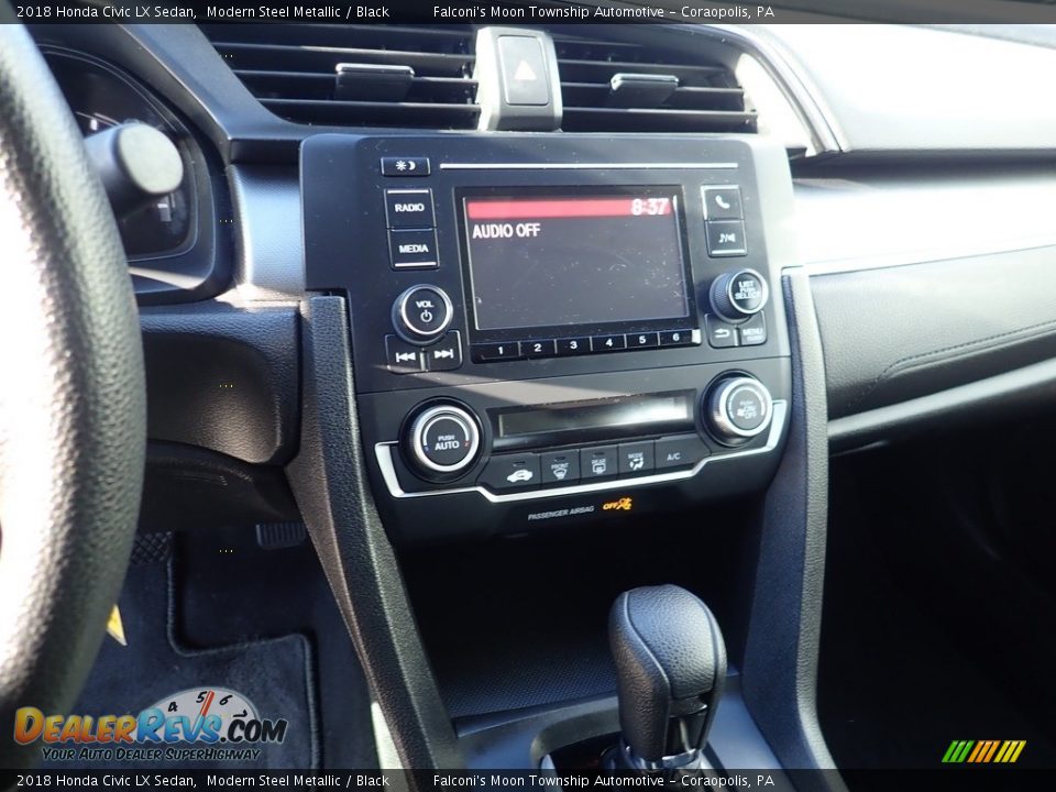 2018 Honda Civic LX Sedan Modern Steel Metallic / Black Photo #22