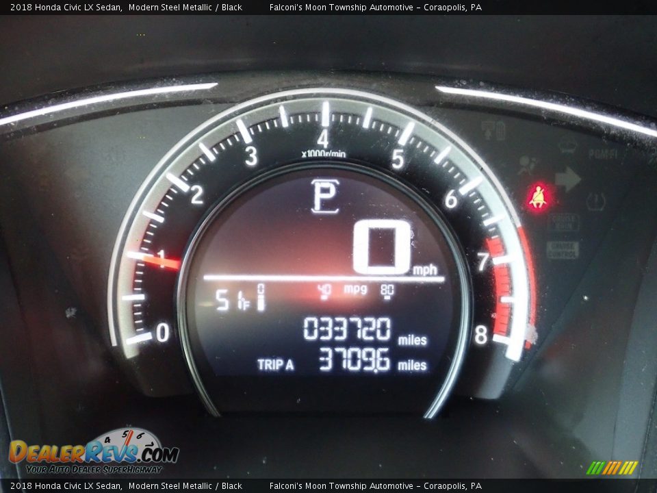 2018 Honda Civic LX Sedan Modern Steel Metallic / Black Photo #24