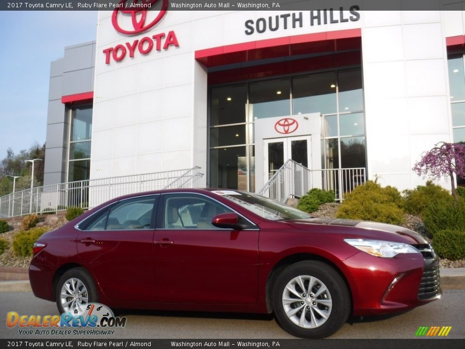 2017 Toyota Camry LE Ruby Flare Pearl / Almond Photo #2