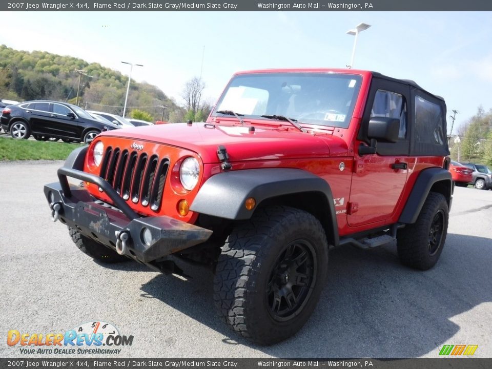 2007 Jeep Wrangler X 4x4 Flame Red / Dark Slate Gray/Medium Slate Gray Photo #9