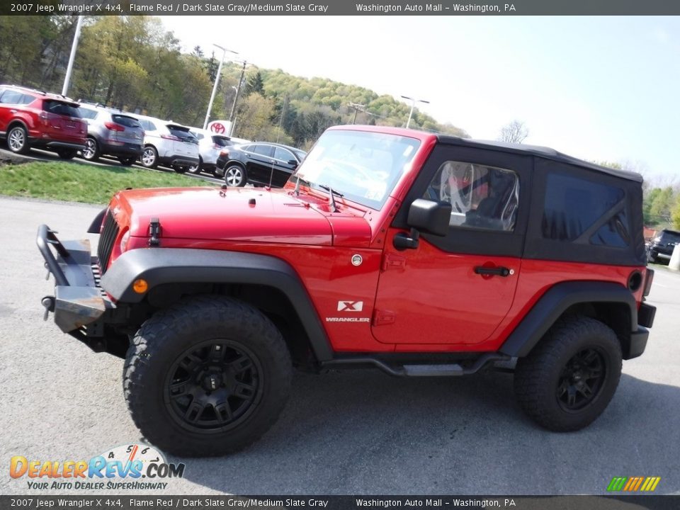 2007 Jeep Wrangler X 4x4 Flame Red / Dark Slate Gray/Medium Slate Gray Photo #10