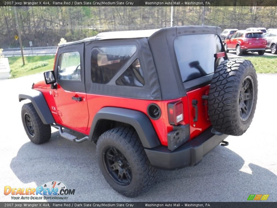 2007 Jeep Wrangler X 4x4 Flame Red / Dark Slate Gray/Medium Slate Gray Photo #11