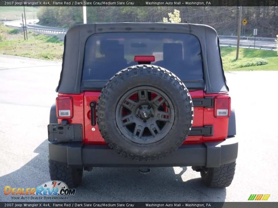 2007 Jeep Wrangler X 4x4 Flame Red / Dark Slate Gray/Medium Slate Gray Photo #12