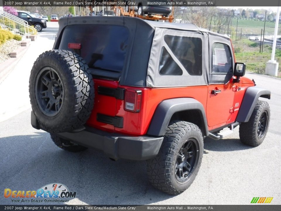 2007 Jeep Wrangler X 4x4 Flame Red / Dark Slate Gray/Medium Slate Gray Photo #13