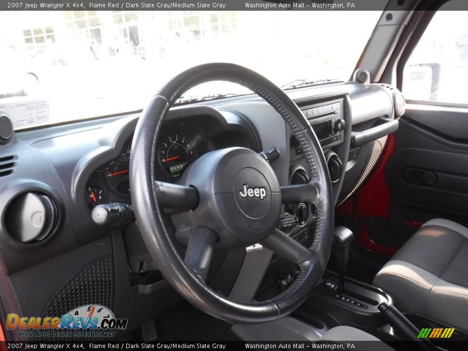 2007 Jeep Wrangler X 4x4 Flame Red / Dark Slate Gray/Medium Slate Gray Photo #14