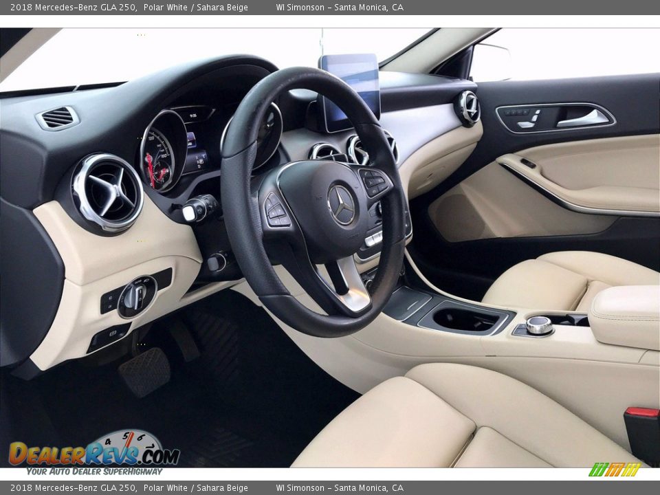 2018 Mercedes-Benz GLA 250 Polar White / Sahara Beige Photo #14