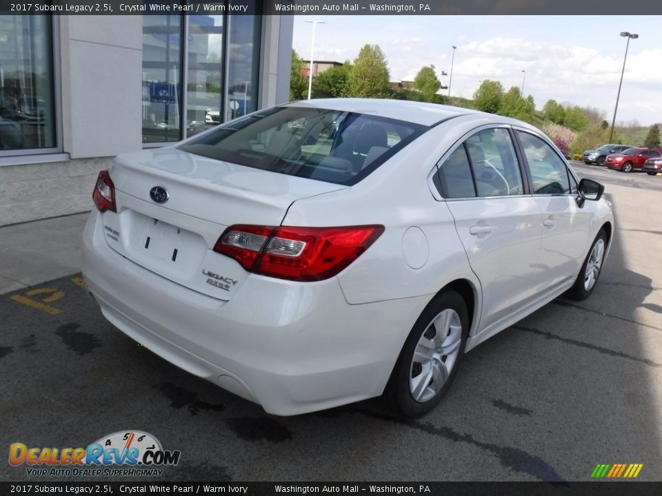 2017 Subaru Legacy 2.5i Crystal White Pearl / Warm Ivory Photo #7