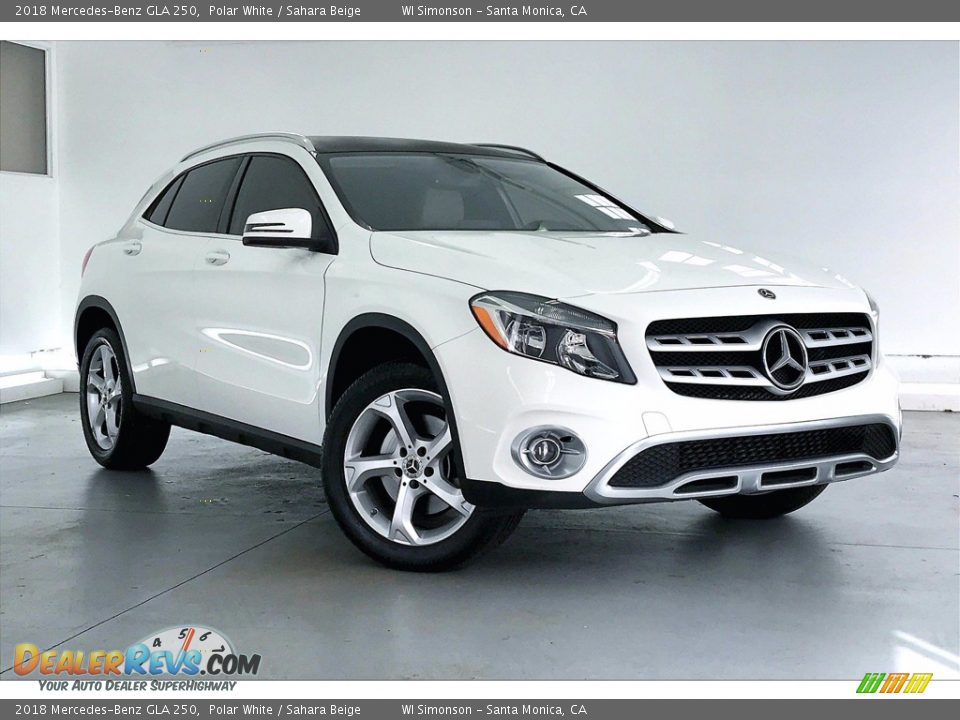 2018 Mercedes-Benz GLA 250 Polar White / Sahara Beige Photo #34