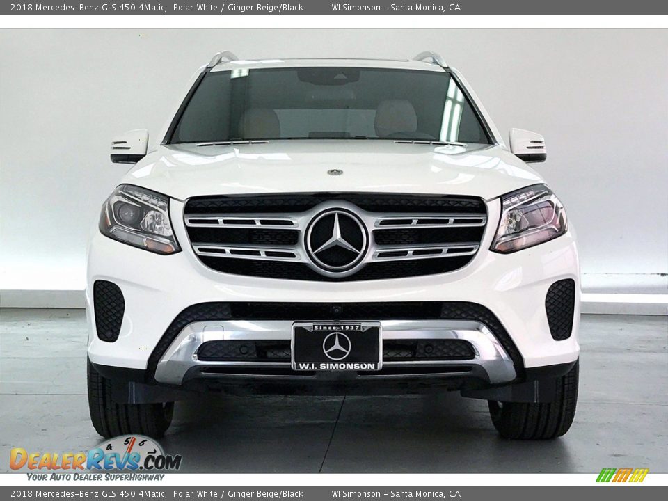 2018 Mercedes-Benz GLS 450 4Matic Polar White / Ginger Beige/Black Photo #2