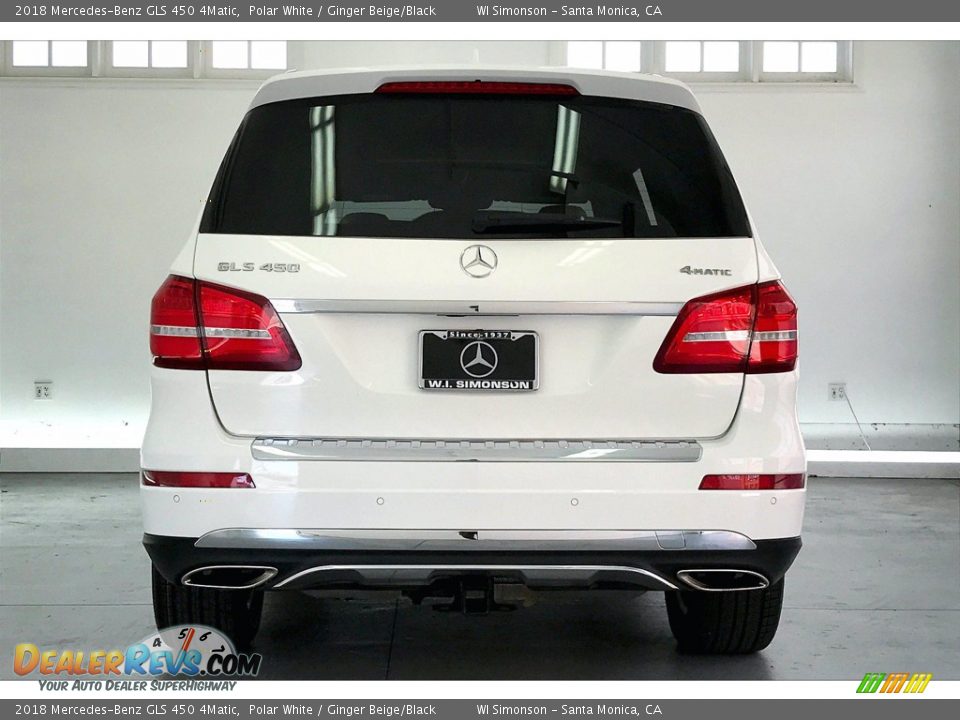 2018 Mercedes-Benz GLS 450 4Matic Polar White / Ginger Beige/Black Photo #3