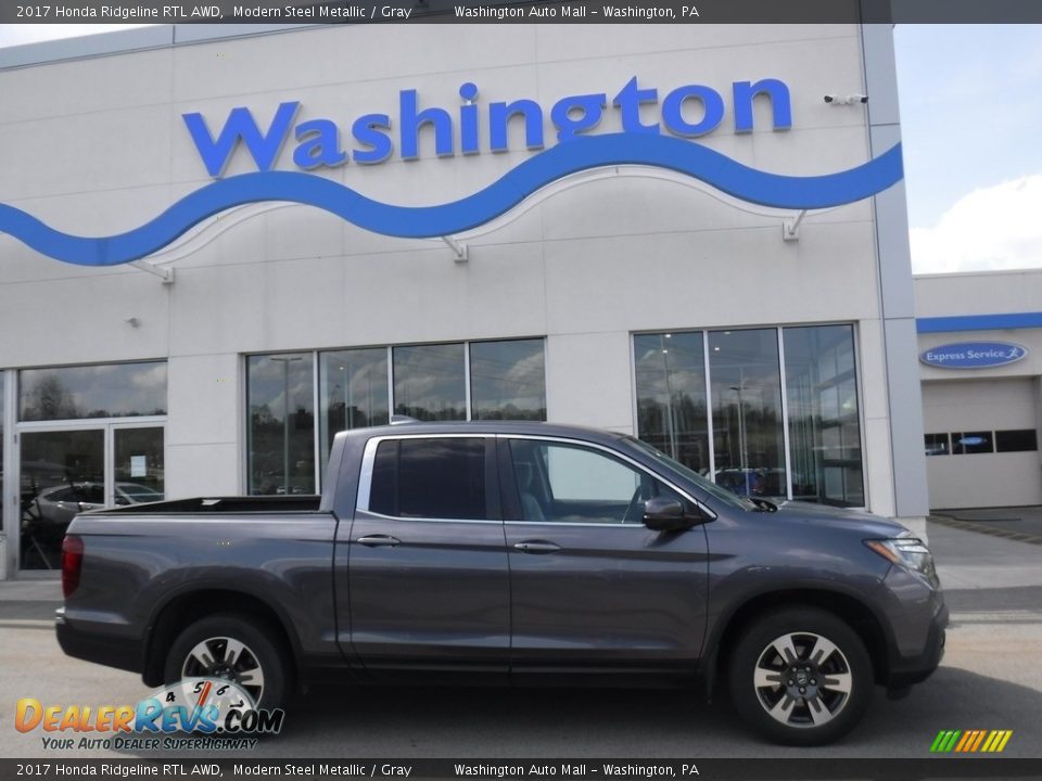 2017 Honda Ridgeline RTL AWD Modern Steel Metallic / Gray Photo #2