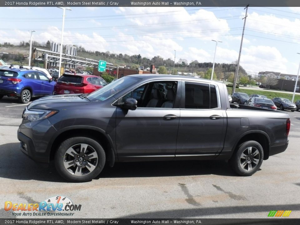 2017 Honda Ridgeline RTL AWD Modern Steel Metallic / Gray Photo #5