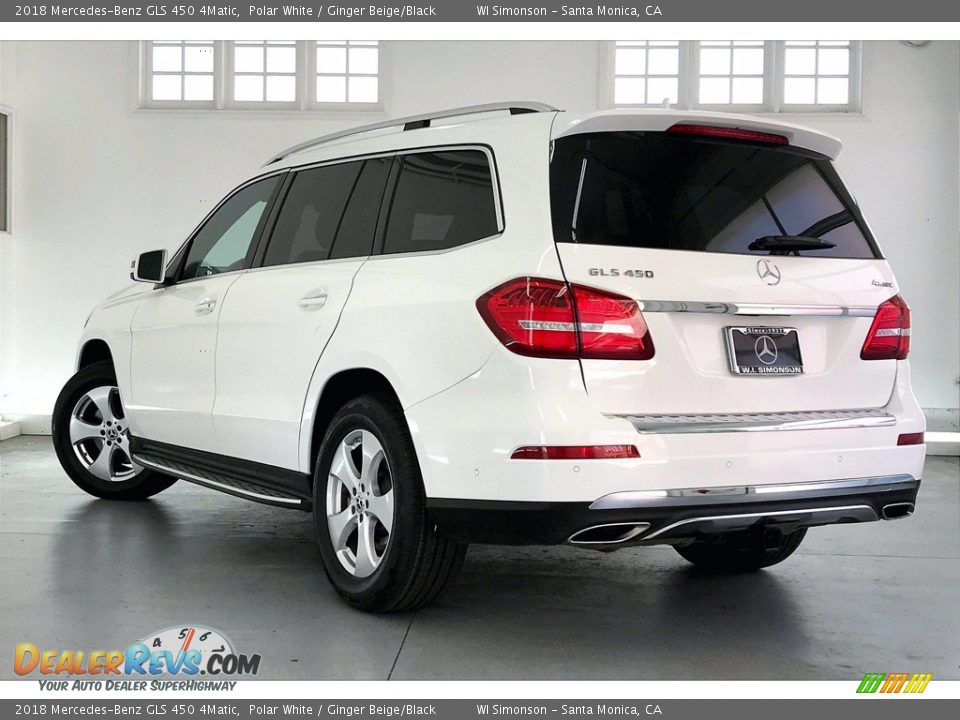 2018 Mercedes-Benz GLS 450 4Matic Polar White / Ginger Beige/Black Photo #10