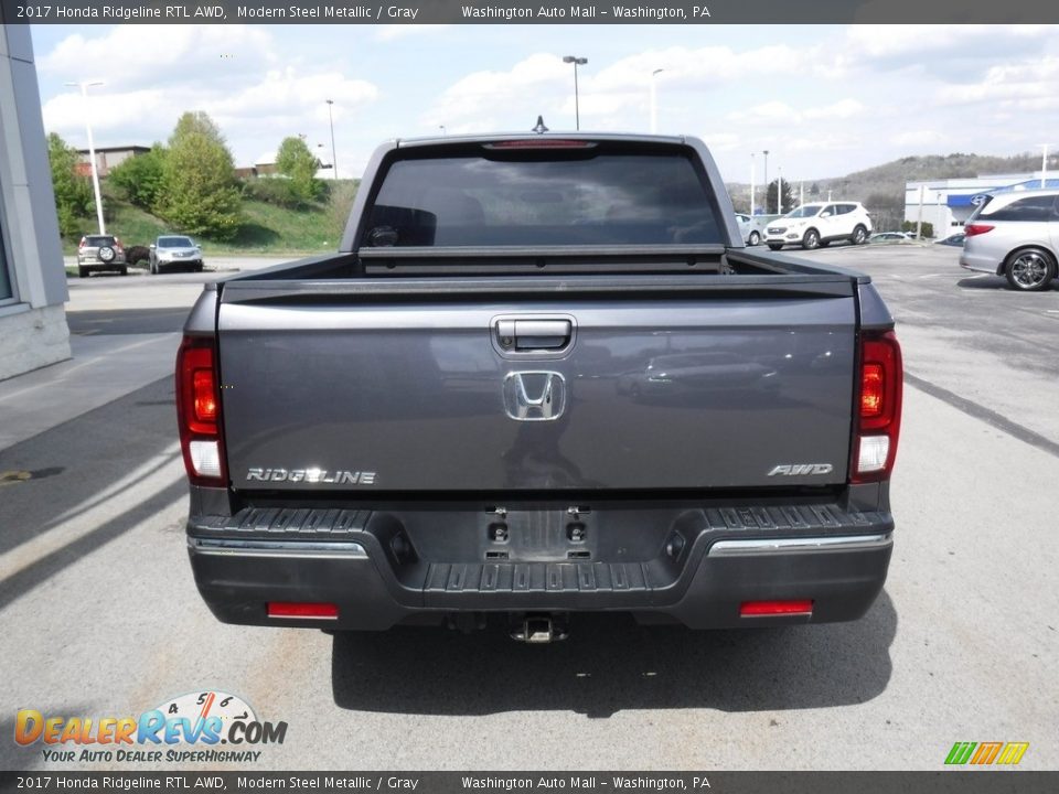 2017 Honda Ridgeline RTL AWD Modern Steel Metallic / Gray Photo #6