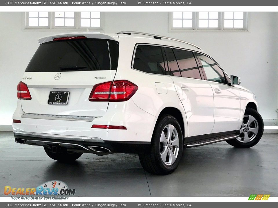 2018 Mercedes-Benz GLS 450 4Matic Polar White / Ginger Beige/Black Photo #13