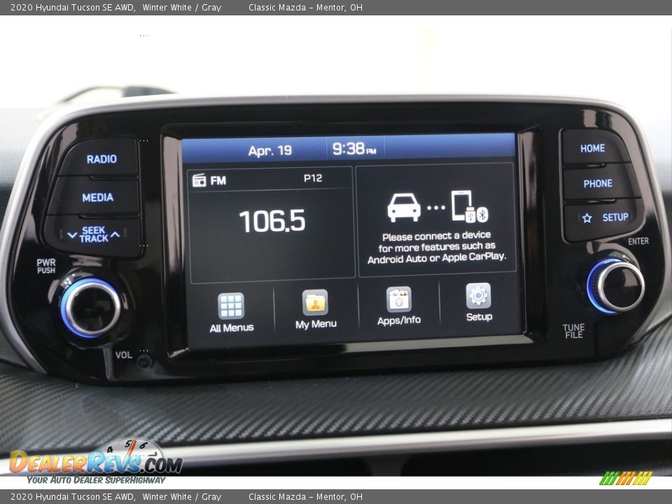 2020 Hyundai Tucson SE AWD Winter White / Gray Photo #10