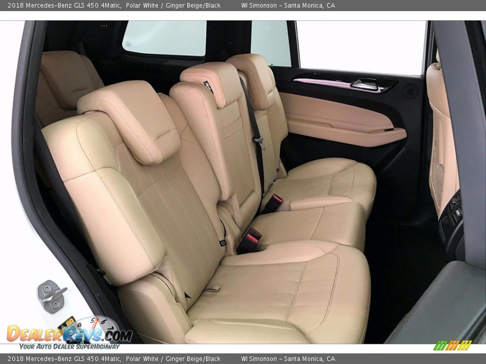 2018 Mercedes-Benz GLS 450 4Matic Polar White / Ginger Beige/Black Photo #19